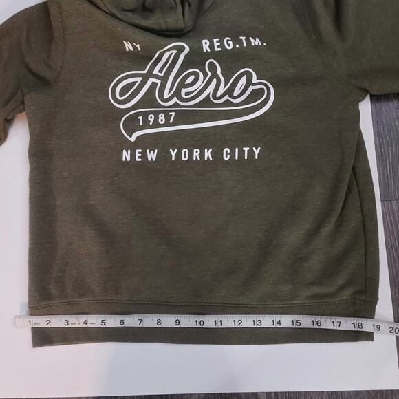 Aeropostale Green Long Sleeve Logo Hoodie M Winter Casual Comfy Classic Preppy - Picture 7 of 12